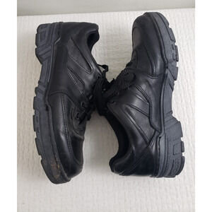 (JL) UFCW Mens Work Shoes Size 9.5W Leather Vibram Sole Steel Toe Safety USA